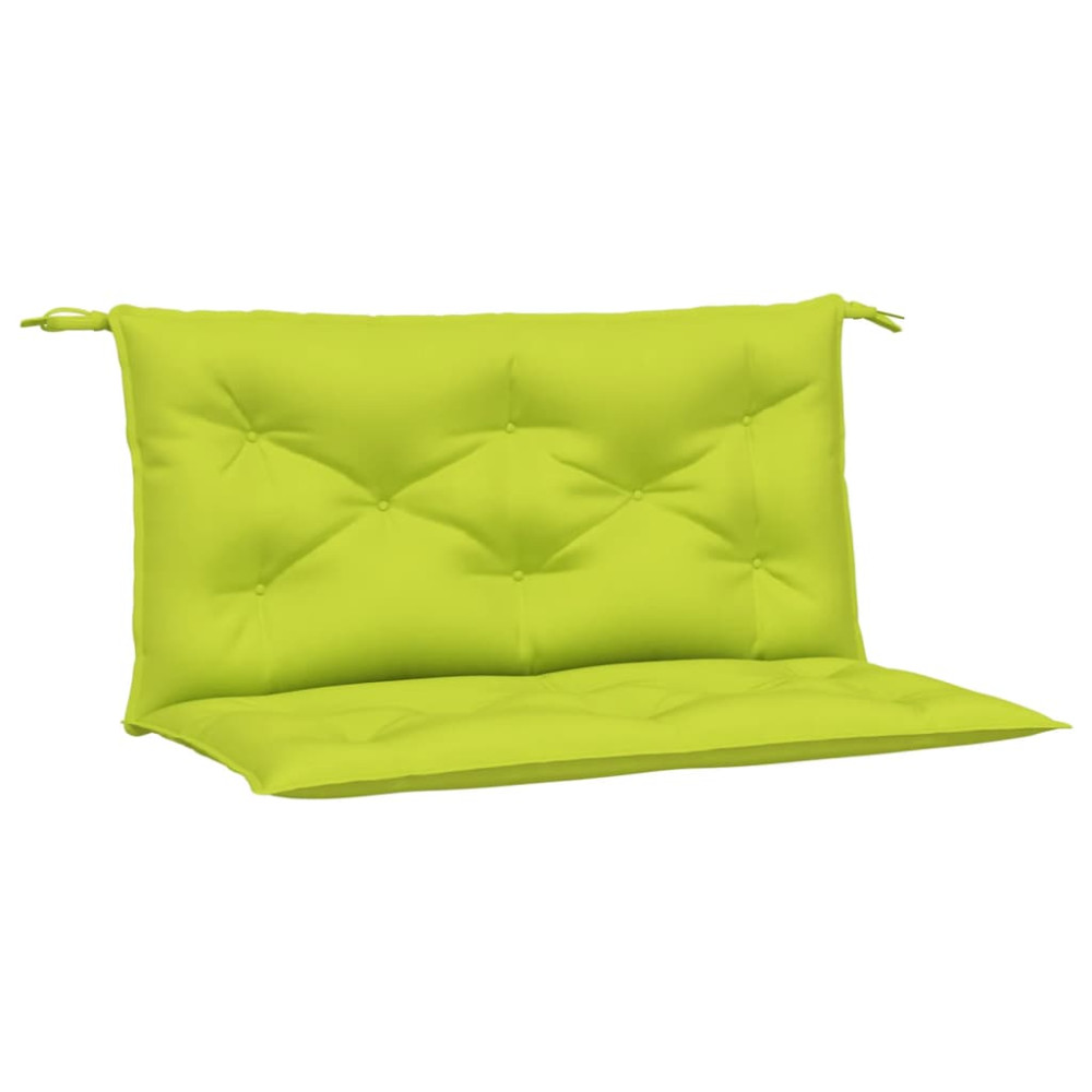 Produktbild för Bänkdyna för trädgården ljusgrön 100x(50+50)x7 cm oxfordtyg