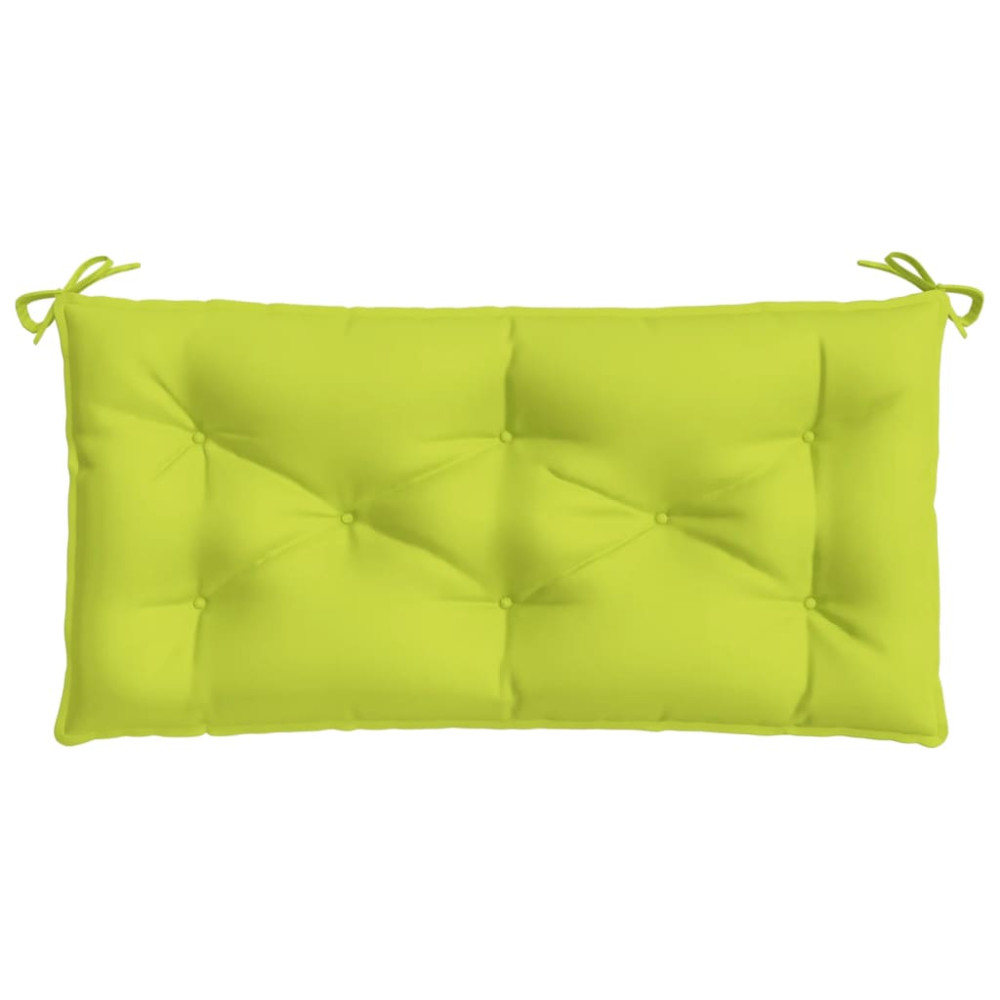 Produktbild för Bänkdyna för trädgården ljusgrön 100x(50+50)x7 cm oxfordtyg