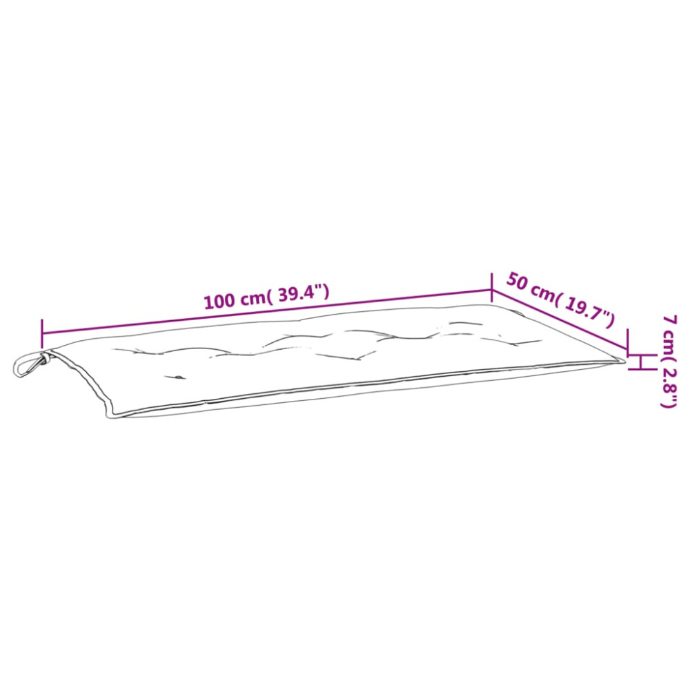 Produktbild för Bänkdyna för trädgården ljusgrön 100x(50+50)x7 cm oxfordtyg