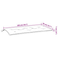 Produktbild för Bänkdyna för trädgården ljusgrön 100x(50+50)x7 cm oxfordtyg