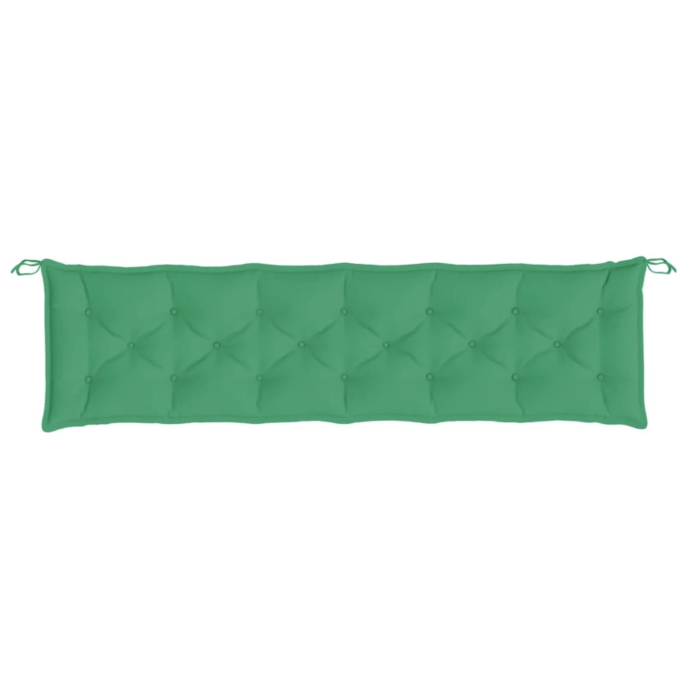 Produktbild för Bänkdyna för trädgården grön 200x(50+50)x7 cm oxfordtyg