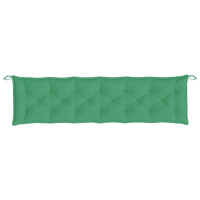 Produktbild för Bänkdyna för trädgården grön 200x(50+50)x7 cm oxfordtyg