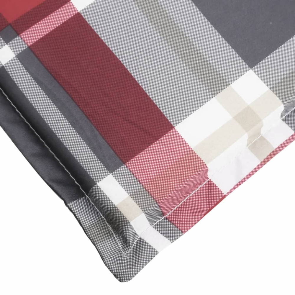 Produktbild för Solsängsdyna rödrutig 200x70x3 cm oxfordtyg