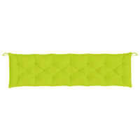 Produktbild för Bänkdyna för trädgården ljusgrön 200x(50+50)x7 cm oxfordtyg