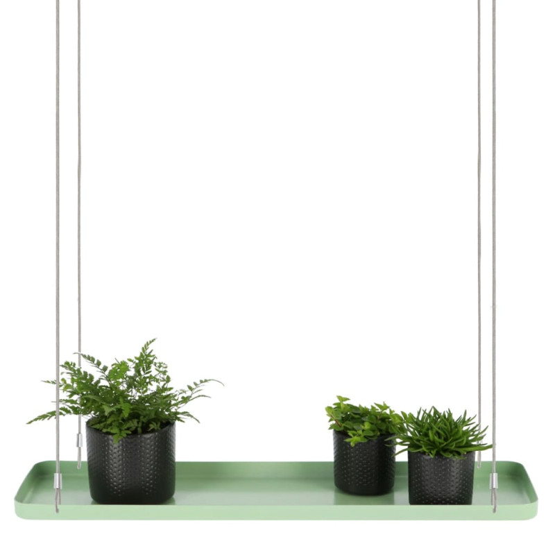 Produktbild för Esschert Design Hängande växtbricka rektangulär grön L