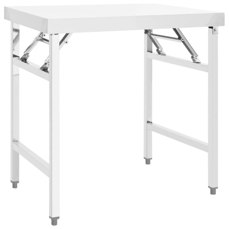 Produktbild för Hopfällbart arbetsbord 85x60x80 cm rostfritt stål