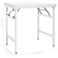 Miniatyr av produktbild för Hopfällbart arbetsbord 85x60x80 cm rostfritt stål