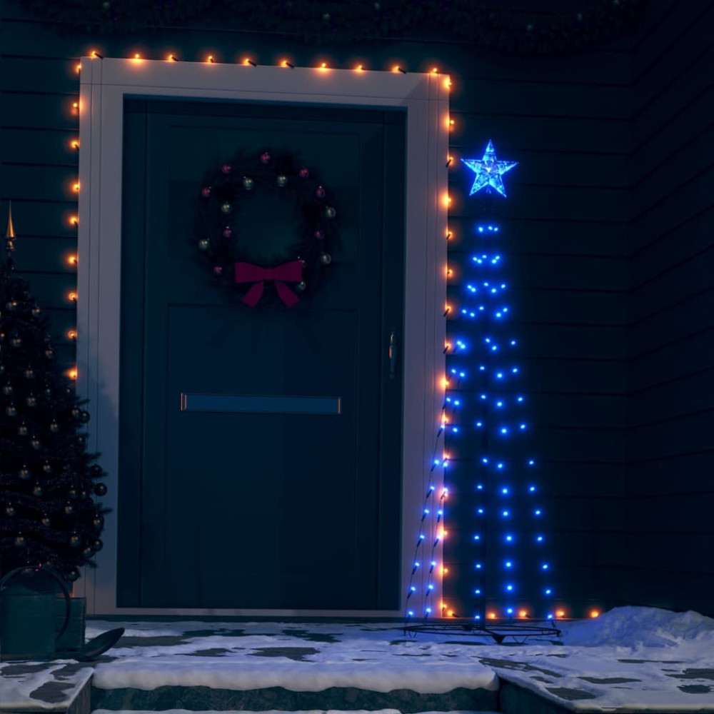 Produktbild för Julgranskon 84 LEDs blå 50x150 cm
