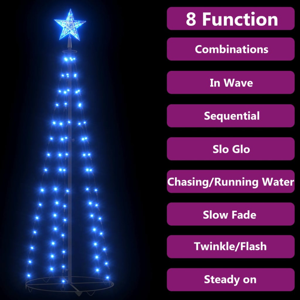 Produktbild för Julgranskon 84 LEDs blå 50x150 cm