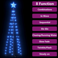 Produktbild för Julgranskon 84 LEDs blå 50x150 cm