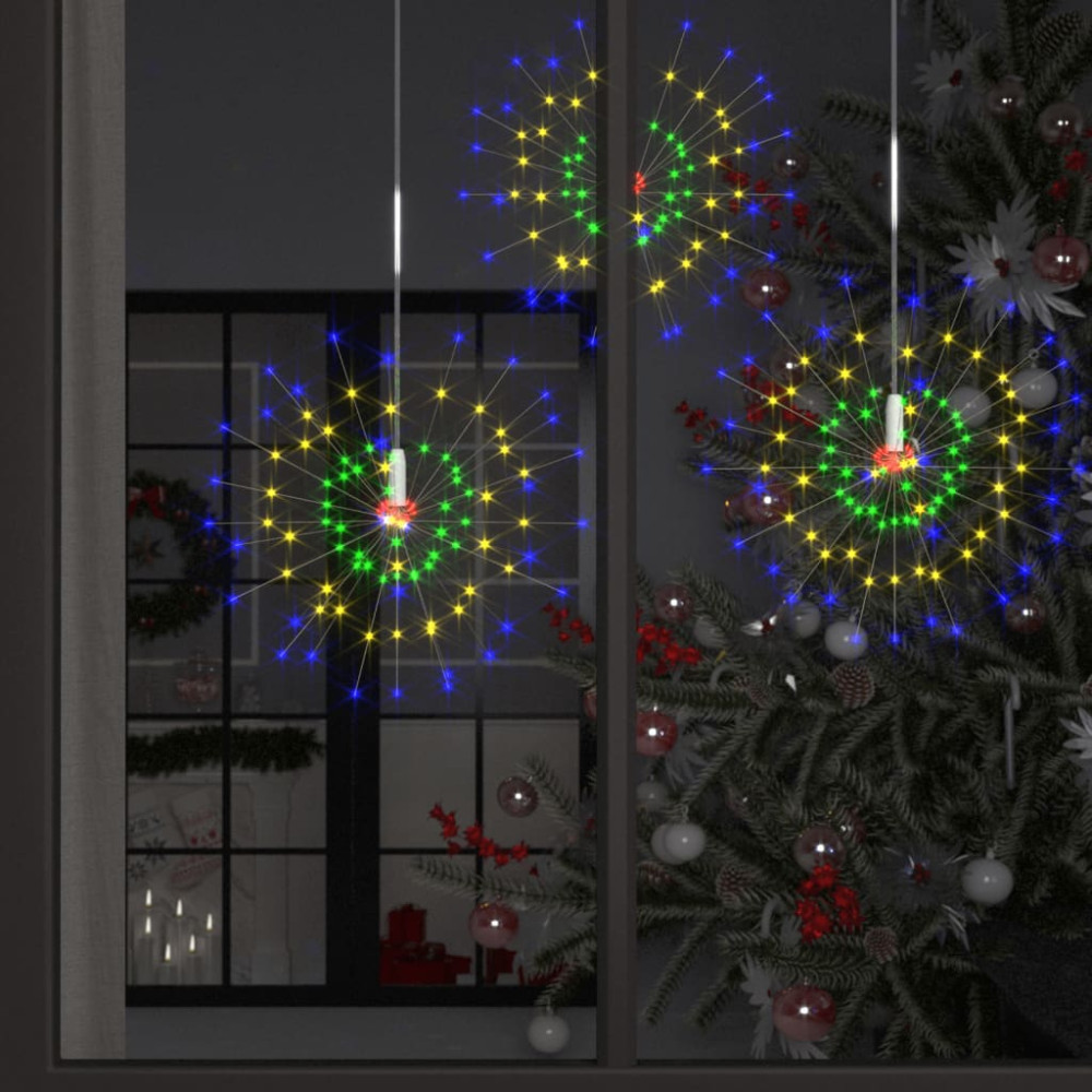 Produktbild för Utomhusbelysning fyrverkerier 10 st flerfärgad 20cm 1400 LED