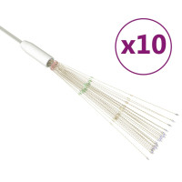 Produktbild för Utomhusbelysning fyrverkerier 10 st flerfärgad 20cm 1400 LED