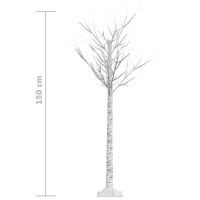 Produktbild för Plastgran 140 LED 1,5 m pil flerfärgad ljus inomhus/utomhus