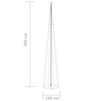 Produktbild för Julgranskon 752 kallvita LEDs 160x500 cm