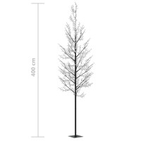 Produktbild för Plastgran 1200 LEDs körsbärsblommor flerfärgad ljus 400 cm