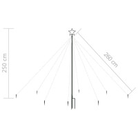 Produktbild för Julgransbelysning inomhus/utomhus 400 LEDs blå 2,5 m