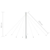 Produktbild för Julgransbelysning inomhus/utomhus 576 LED blå 3,6 m