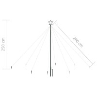 Produktbild för Julgransbelysning inomhus/utomhus 400 LED flerfärgad 2,5 m