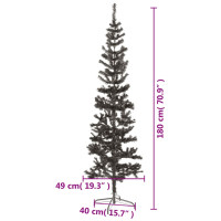 Produktbild för Julgran smal svart 180 cm