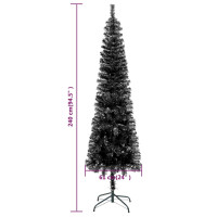 Produktbild för Julgran smal svart 240 cm