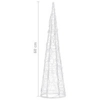 Produktbild för Ljuskon LED pyramid akryl varmvit 60 cm