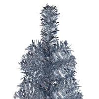 Produktbild för Plastgran smal silver 210 cm