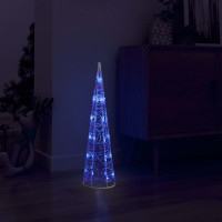 Produktbild för Ljuskon LED pyramid akryl blå 60 cm