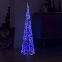 Produktbild för Ljuskon LED pyramid akryl blå 120 cm