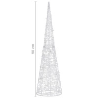 Produktbild för Ljuskon LED pyramid akryl varmvit 90 cm