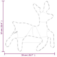 Produktbild för Renfigur ljusslinga med 72 LED varmvit 57x55x4,5 cm