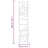 Produktbild för Ljusslinga tomte på stege med 552 LED 50x200 cm