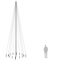 Produktbild för Julgran med markspett 1134 kallvita lysdioder 800 cm