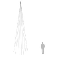 Produktbild för Julgran på flaggstång kallvit 1134 LEDs 800 cm