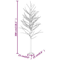 Produktbild för Björkträd med LED varmvit 240 LEDs 300 cm