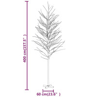 Produktbild för Björkträd med LED varmvit 672 LEDs 400 cm