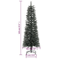 Produktbild för Smal plastgran med fot grön 120 cm PVC