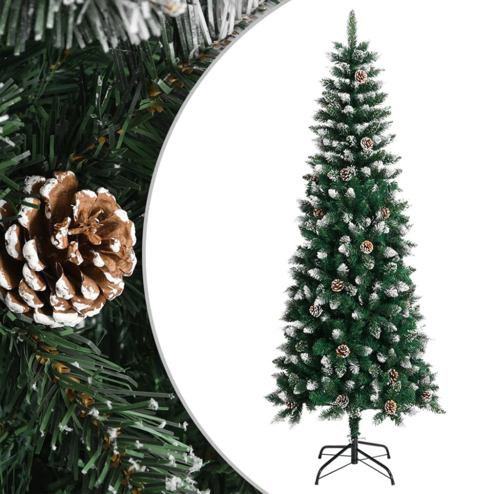 Produktbild för Plastgran med fot grön 240 cm PVC