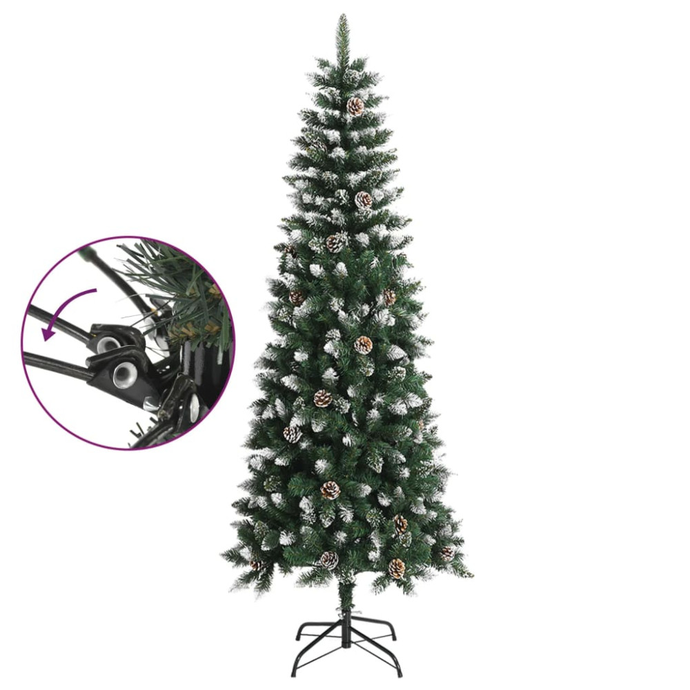 Produktbild för Plastgran med fot grön 240 cm PVC