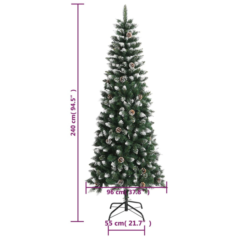 Produktbild för Plastgran med fot grön 240 cm PVC