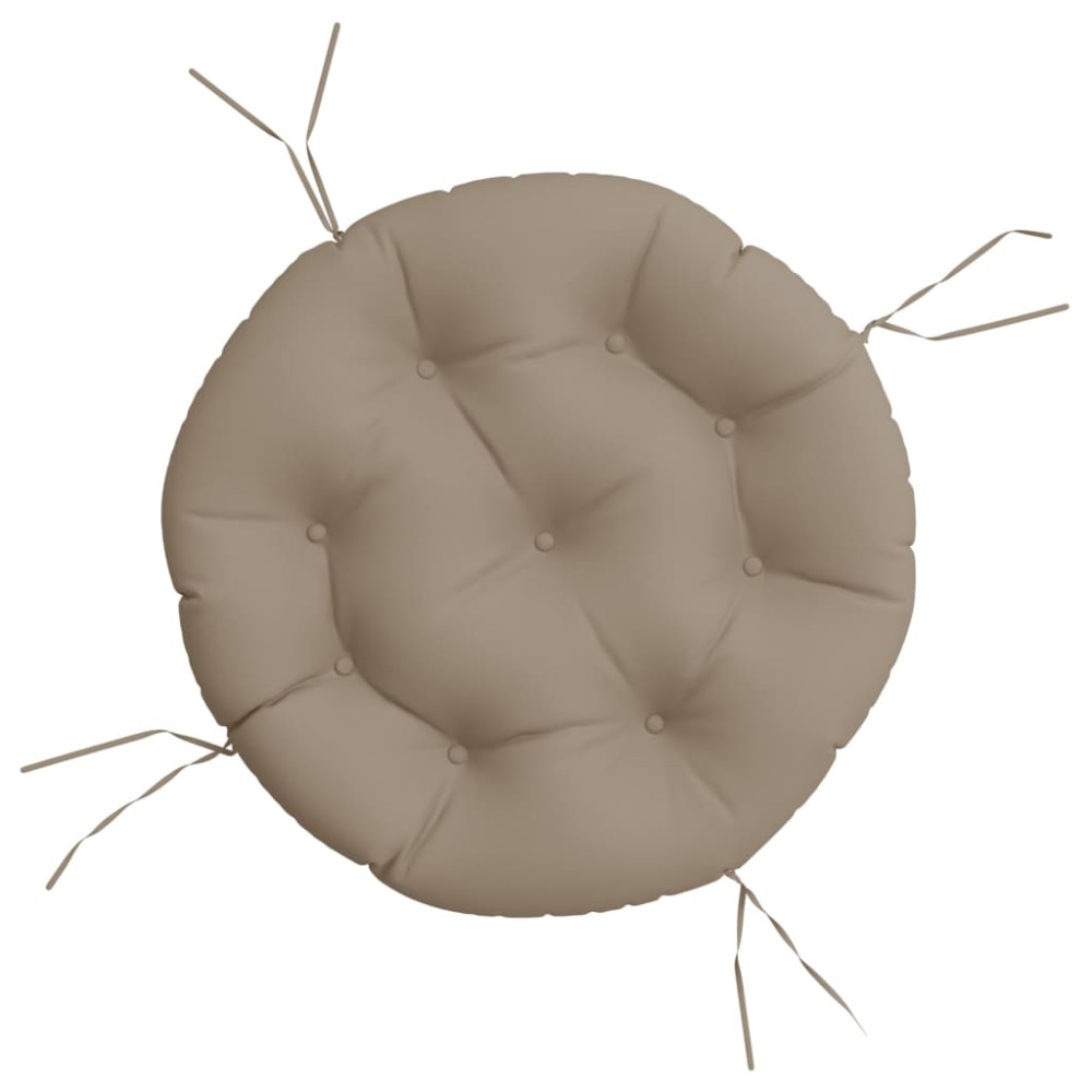Produktbild för Rund dyna taupe Ø 60 x11 cm oxfordtyg