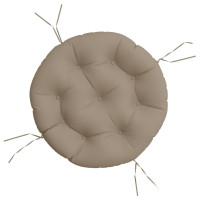 Produktbild för Rund dyna taupe Ø 60 x11 cm oxfordtyg