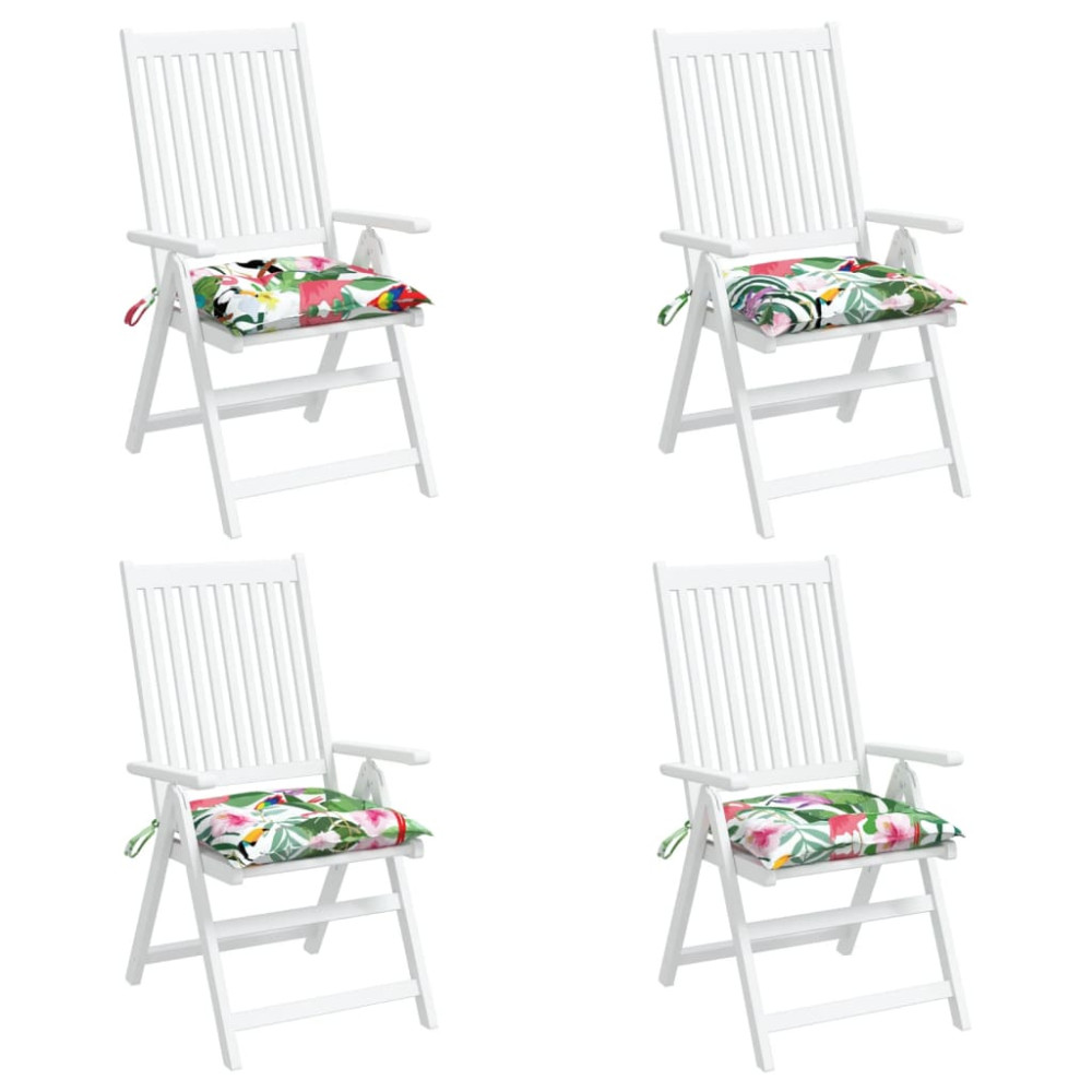 Produktbild för Stolsdynor 4 st flerfärgade 40x40x7 cm tyg