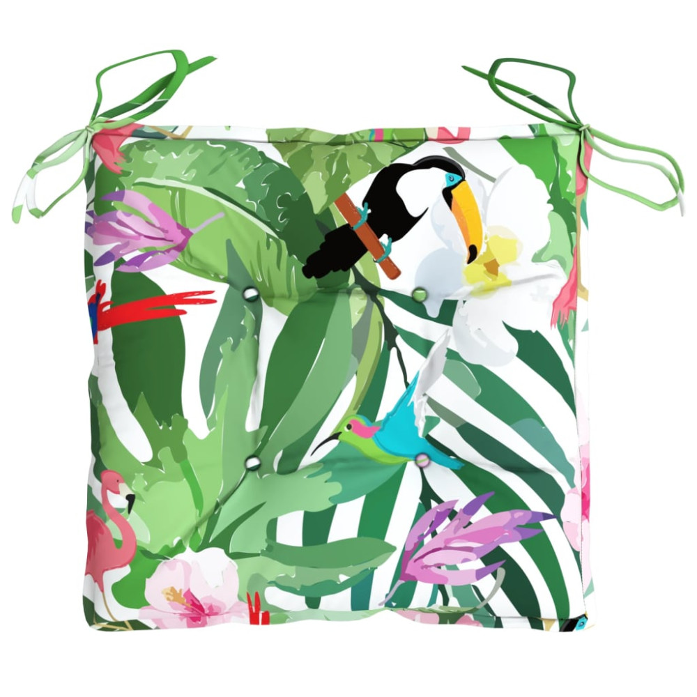 Produktbild för Stolsdynor 4 st flerfärgade 40x40x7 cm tyg