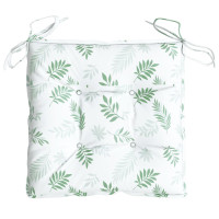 Produktbild för Stolsdynor 2 st bladmönster 40x40x7 cm tyg