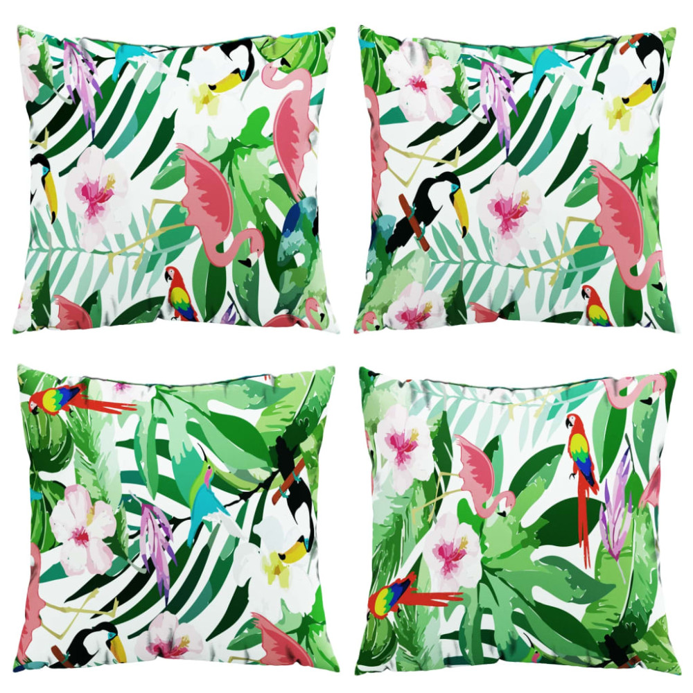 Produktbild för Prydnadskuddar 4 st flerfärgade 60x60 cm tyg