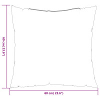 Produktbild för Prydnadskuddar 4 st flerfärgade 60x60 cm tyg