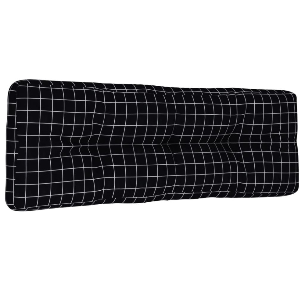 Produktbild för Palldyna svartrutig 120x40x12 cm tyg