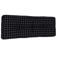Produktbild för Palldyna svartrutig 120x40x12 cm tyg