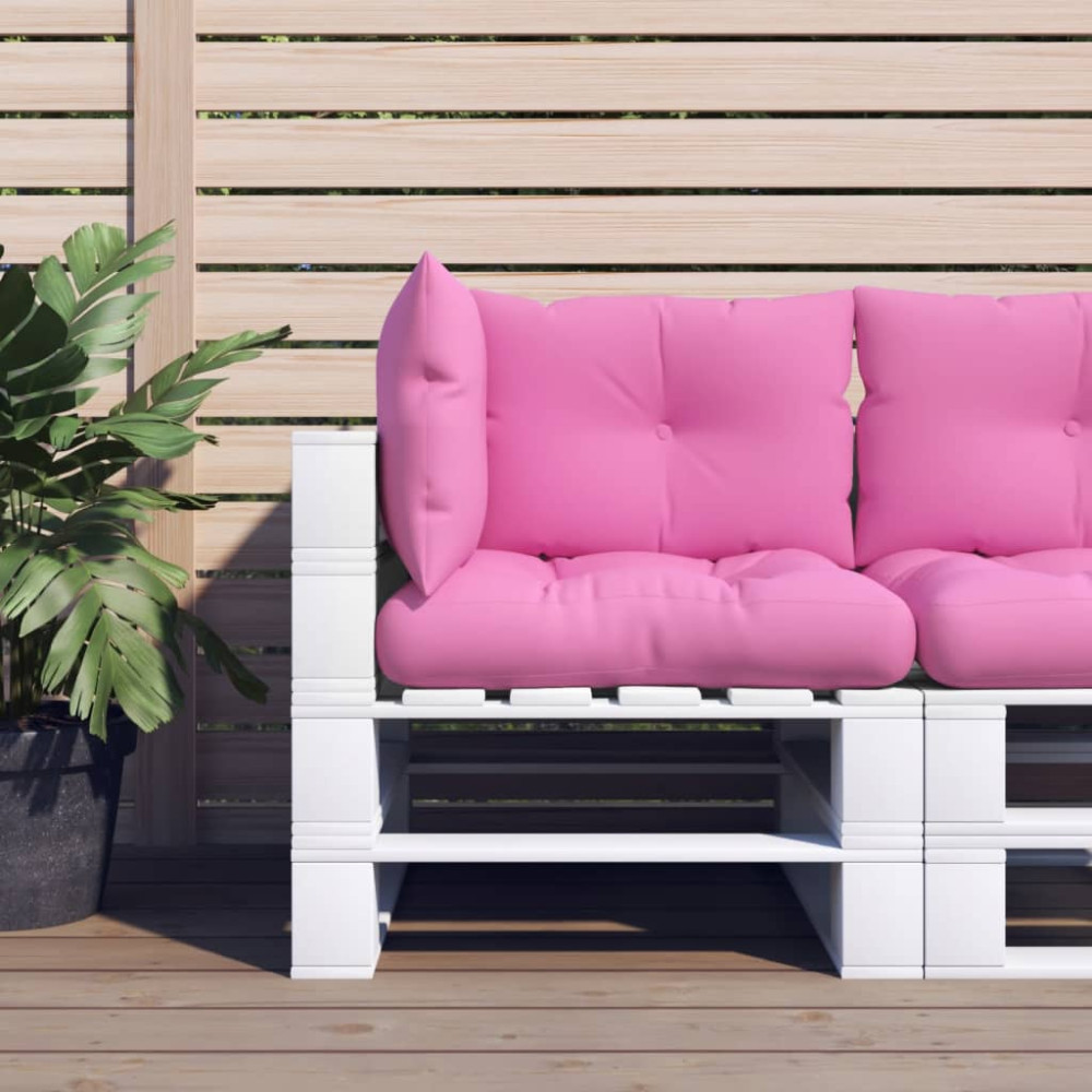 Produktbild för Dynor till pallsoffa 3 st rosa Oxford-tyg