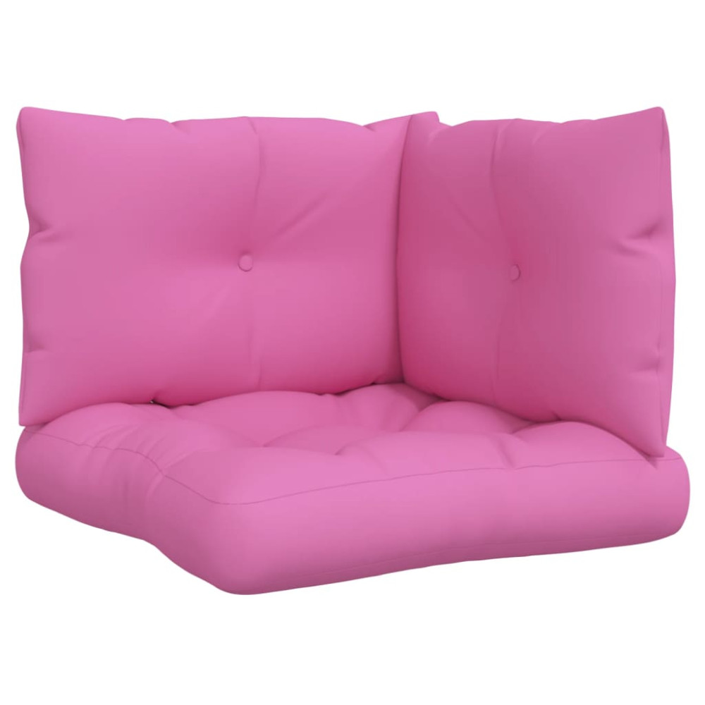 Produktbild för Dynor till pallsoffa 3 st rosa Oxford-tyg